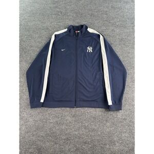 Nike New York Yankees Jacket Mens XXL Navy White Full Zip Track Y2K Gray Tag